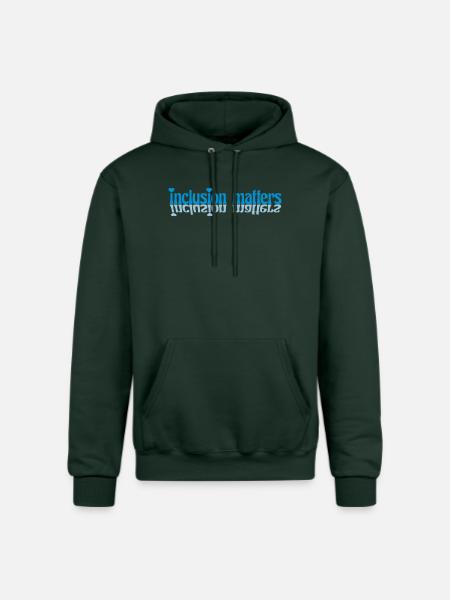 inclusion matters logo quote - Champion Unisex Powerblend Hoodie - Dark Green
