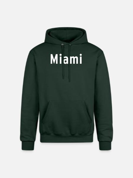 Miami - Champion Unisex Powerblend Hoodie - Dark Green