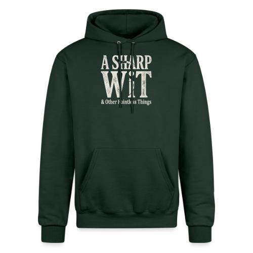 A Sharp Wit & Other Pointless Things - Knife Pun - Champion Unisex Powerblend Hoodie
