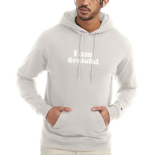 I Am Grateful Affirmation Quote Merch - Champion Unisex Powerblend Hoodie