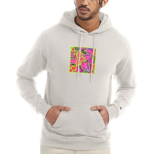 Vivid ChromaLeaf Harmony Pattern - Champion Unisex Powerblend Hoodie