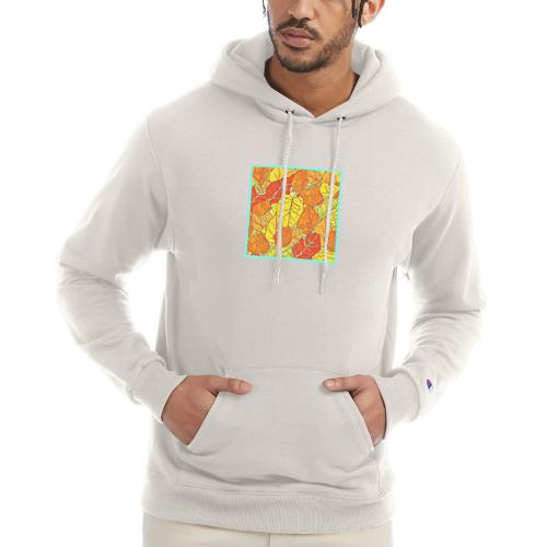 Neon Foliage Burst Vibrant Design - Champion Unisex Powerblend Hoodie