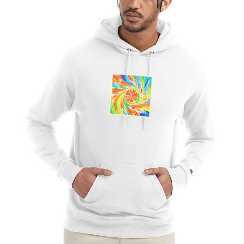 Citrus swirling Splash Design - Champion Unisex Powerblend Hoodie