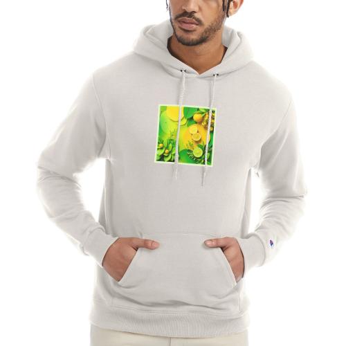 Abstract Lemon Lime Nature Art - Champion Unisex Powerblend Hoodie