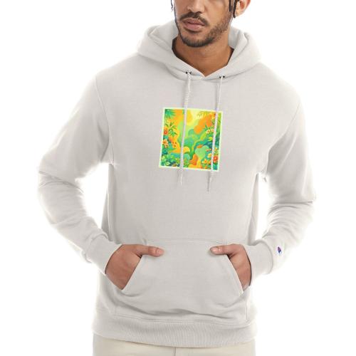 Tropical Foliage Abstract - Champion Unisex Powerblend Hoodie