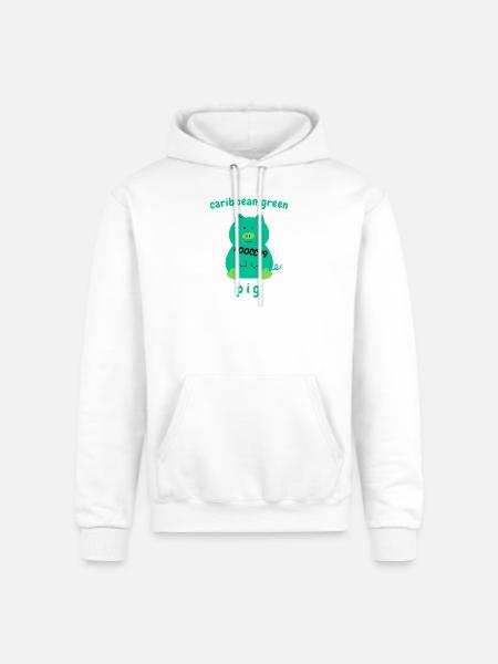 Caribbean green Pig - Champion Unisex Powerblend Hoodie - white