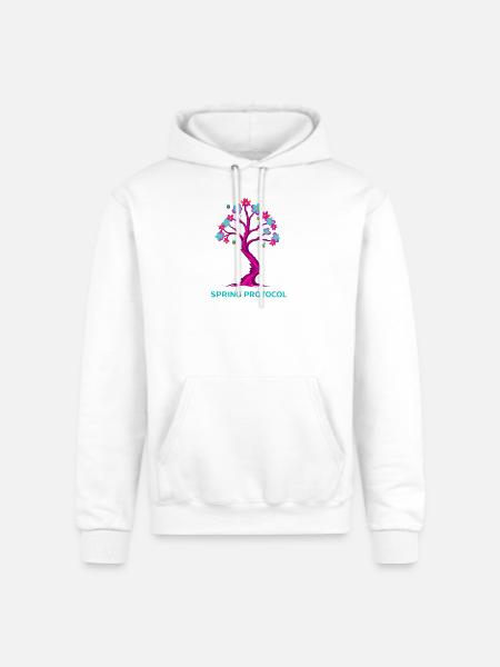 Spring Protocol Floral Tree - Champion Unisex Powerblend Hoodie - white