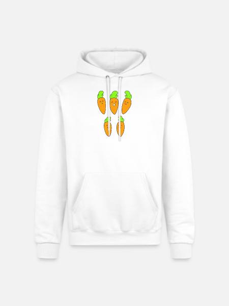 Cute carrot face - Champion Unisex Powerblend Hoodie - white