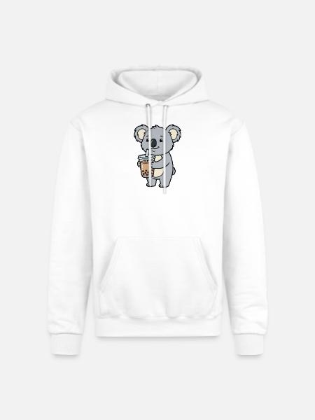 koala bubble tea - Champion Unisex Powerblend Hoodie - white