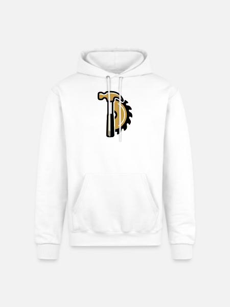 Hammer Circular Saw Logo - Champion Unisex Powerblend Hoodie - white