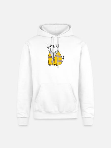Business Bee in Suit - Champion Unisex Powerblend Hoodie - white