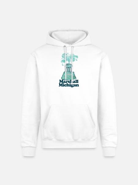 Marshall Michigan - Champion Unisex Powerblend Hoodie - white