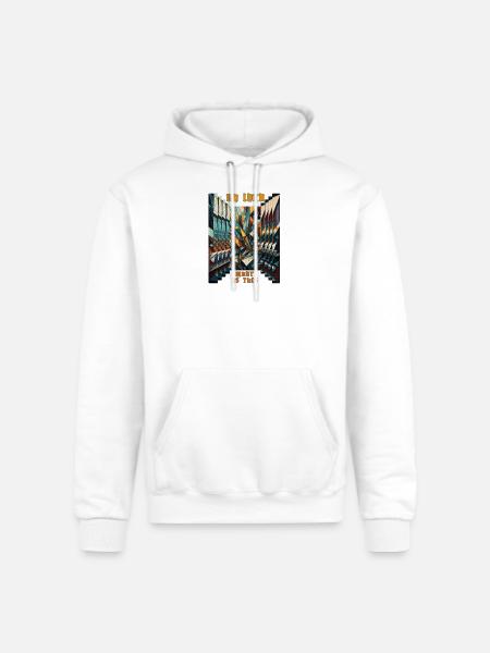 Abstract mirrored figure - Champion Unisex Powerblend Hoodie - white
