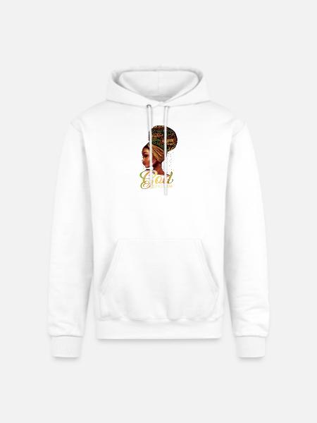 God Says I Am Afro Queen - Champion Unisex Powerblend Hoodie - white