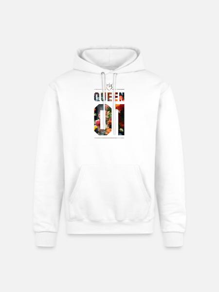 KING AND QUEEN - Champion Unisex Powerblend Hoodie - white