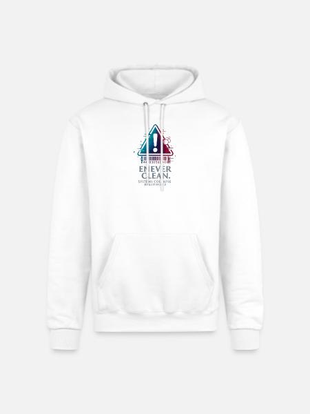 Warning Triangle Gradient - Champion Unisex Powerblend Hoodie - white