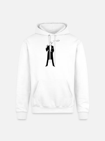 Smoking in a Tuxedo - Champion Unisex Powerblend Hoodie - white