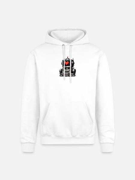 Heartbeat Robot: Human.Exe Stopped - Champion Unisex Powerblend Hoodie - white