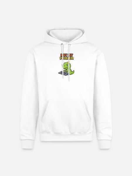 Not My Problem Dino - Champion Unisex Powerblend Hoodie - white
