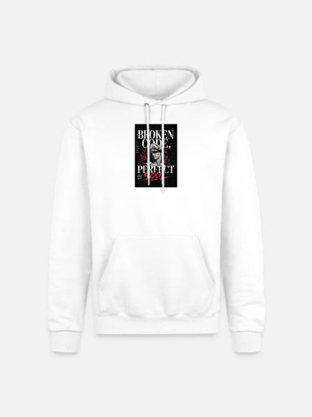 Broken Code, Perfect Soul - Champion Unisex Powerblend Hoodie - white