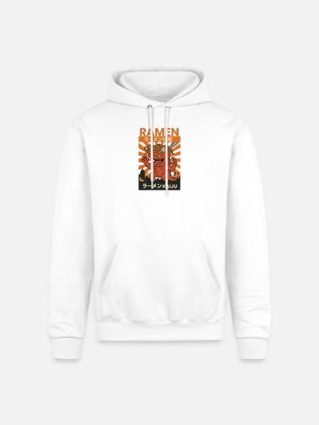 Ramen Kaiju Inferno - Champion Unisex Powerblend Hoodie - white
