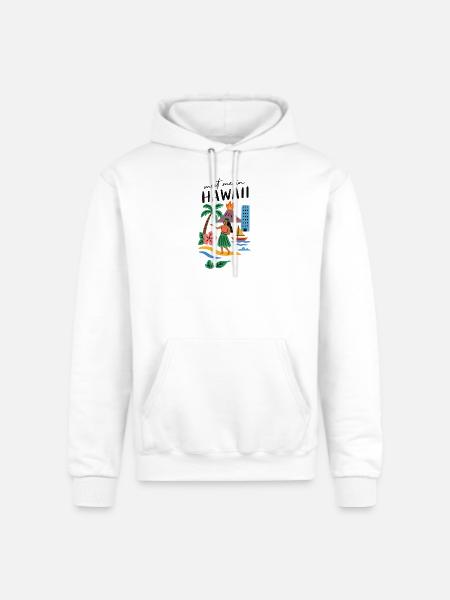 Hawaii Adventure Summer Tee - Champion Unisex Powerblend Hoodie - white