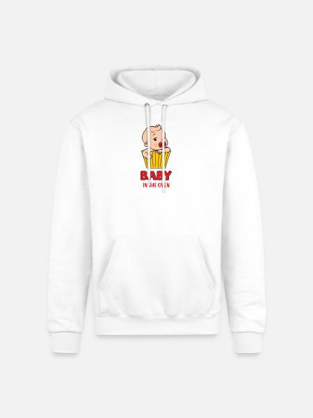 Baby in the oven - Champion Unisex Powerblend Hoodie - white