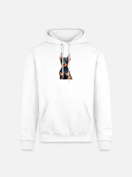 Dobermann dog puppy - Champion Unisex Powerblend Hoodie - white