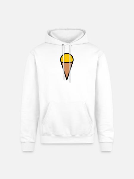 Minimal Ice Cream Cone Icon - Champion Unisex Powerblend Hoodie - white