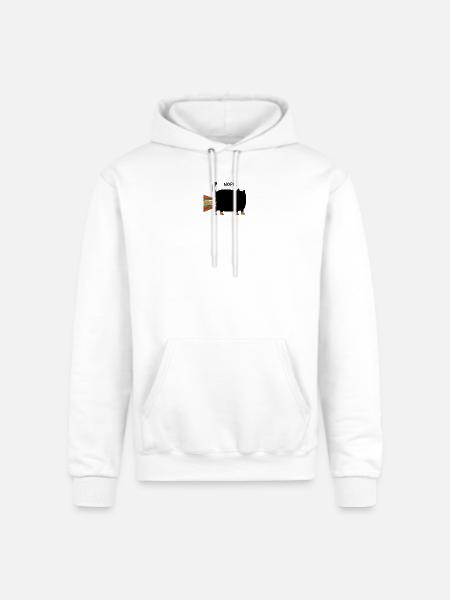 Black Cat Nope - Champion Unisex Powerblend Hoodie - white