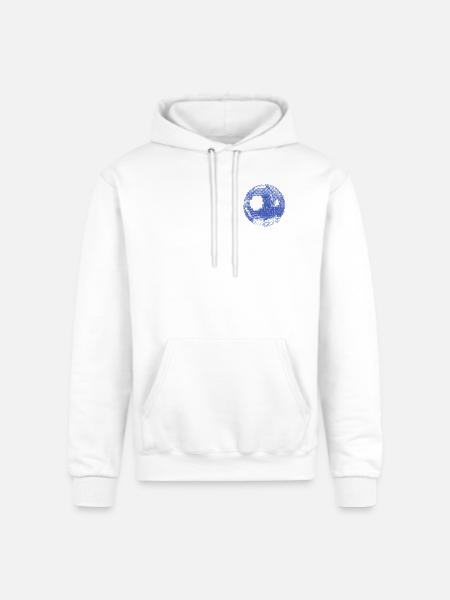 Retro Disco Ball - Champion Unisex Powerblend Hoodie - white