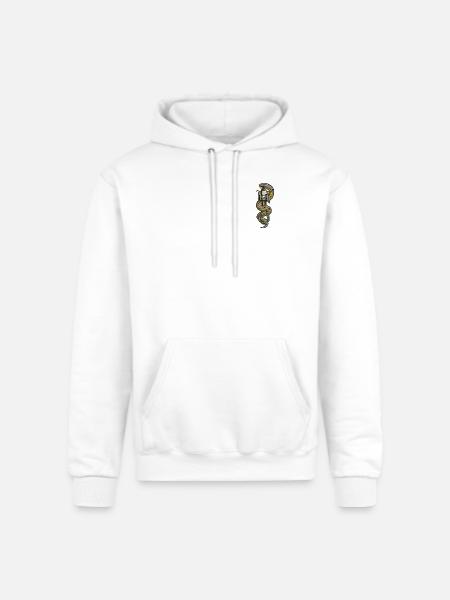 Serpentine Engine Glyph - Champion Unisex Powerblend Hoodie - white