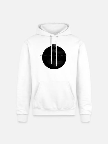 Midnight Coiled Rattlesnake Warning - Champion Unisex Powerblend Hoodie - white
