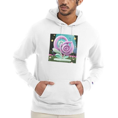 Lila Bloom | Double Floral Eco-Inspired Art - Champion Unisex Powerblend Hoodie