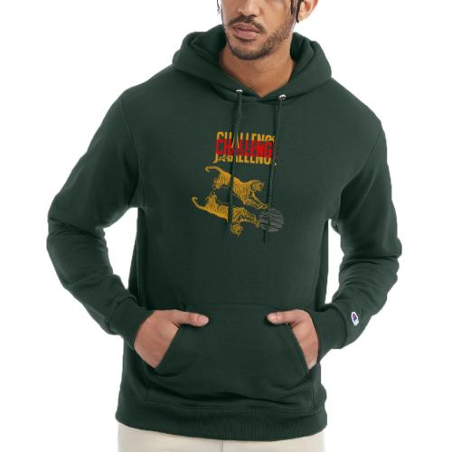 Double tiger fashion, jungle feline animals. - Champion Unisex Powerblend Hoodie