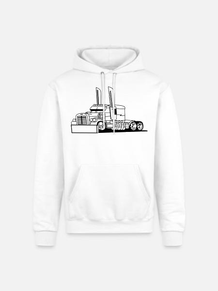 Comic style truck - Champion Unisex Powerblend Hoodie - white