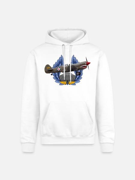 P-40 - Champion Unisex Powerblend Hoodie - white