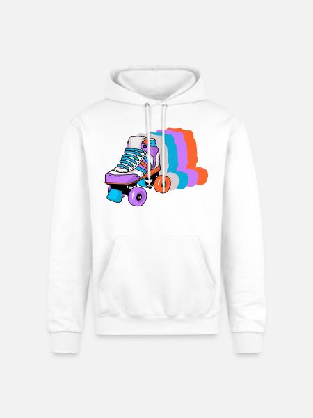 Roller Skating Skater - Champion Unisex Powerblend Hoodie - white