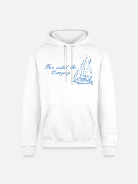 Five Sailed The Queeging - Champion Unisex Powerblend Hoodie - white