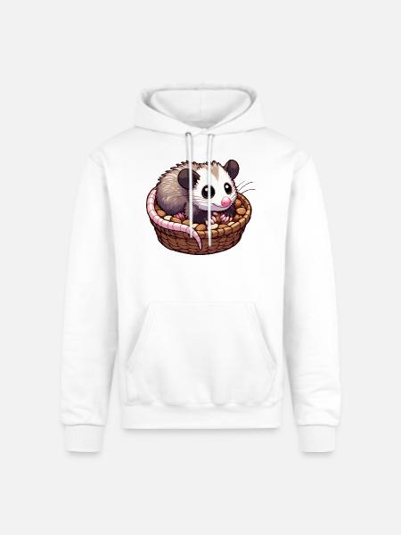Cute Baby Opossum - Champion Unisex Powerblend Hoodie - white