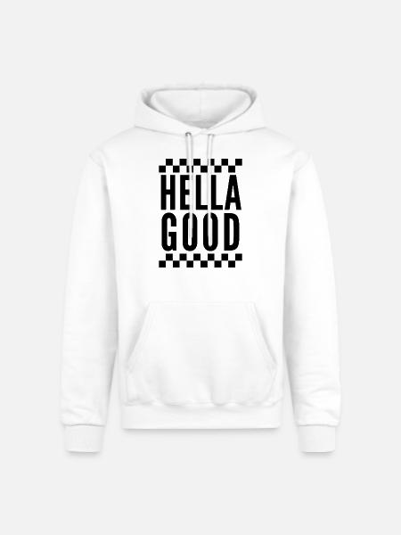 Hella Good Ska Checkerboard - Champion Unisex Powerblend Hoodie - white