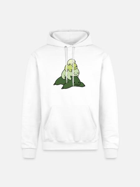 Pastel Stack Frog - Champion Unisex Powerblend Hoodie - white