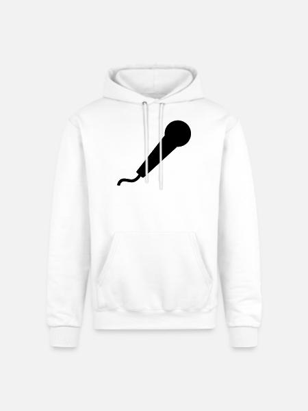 Microphone - Champion Unisex Powerblend Hoodie - white