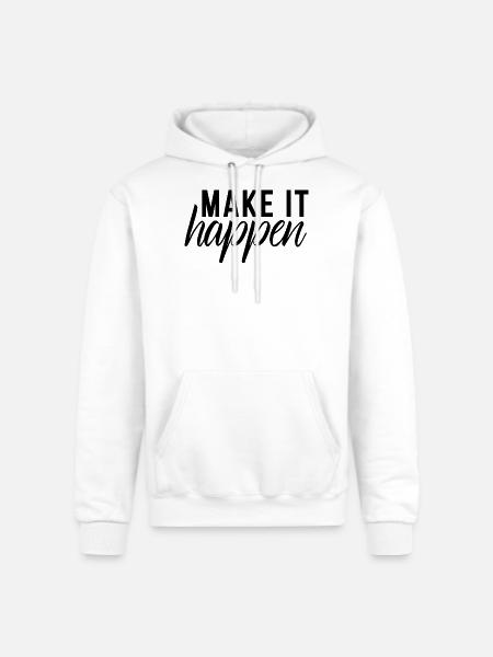 Make It Happen - Champion Unisex Powerblend Hoodie - white