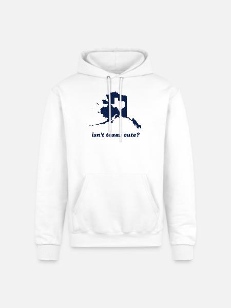 Isn't Texas Cute Compared to Alaska - Champion Unisex Powerblend Hoodie - white
