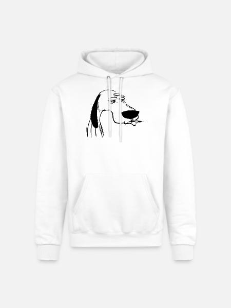 smoking dog - Champion Unisex Powerblend Hoodie - white