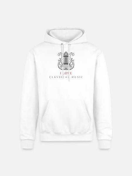 I love classical music - Champion Unisex Powerblend Hoodie - white