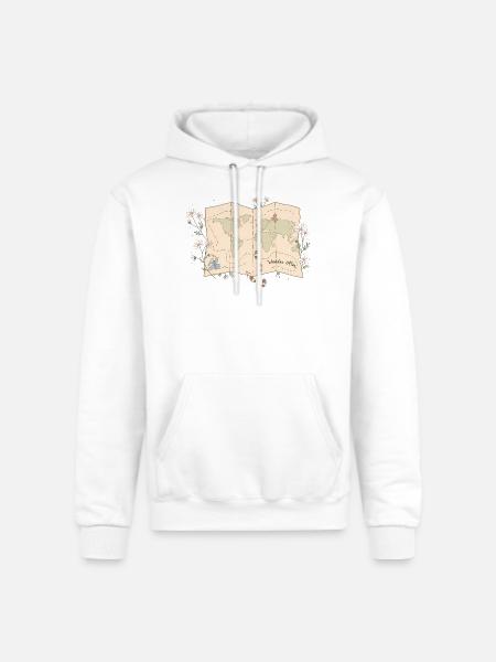 Wander Often Map - Champion Unisex Powerblend Hoodie - white