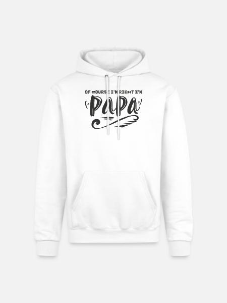 Funny Papa - Champion Unisex Powerblend Hoodie - white