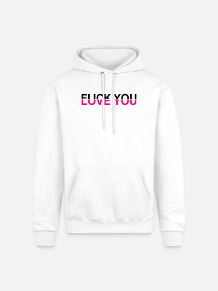 Fuck You - Love You - Champion Unisex Powerblend Hoodie - white